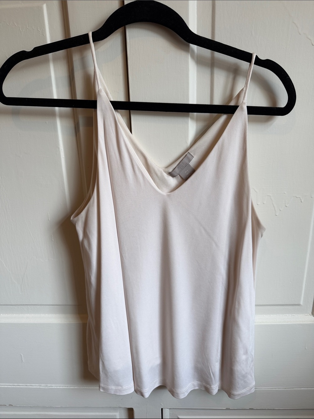 H&M Light Cream V-Neck Spaghetti Strap Camisole